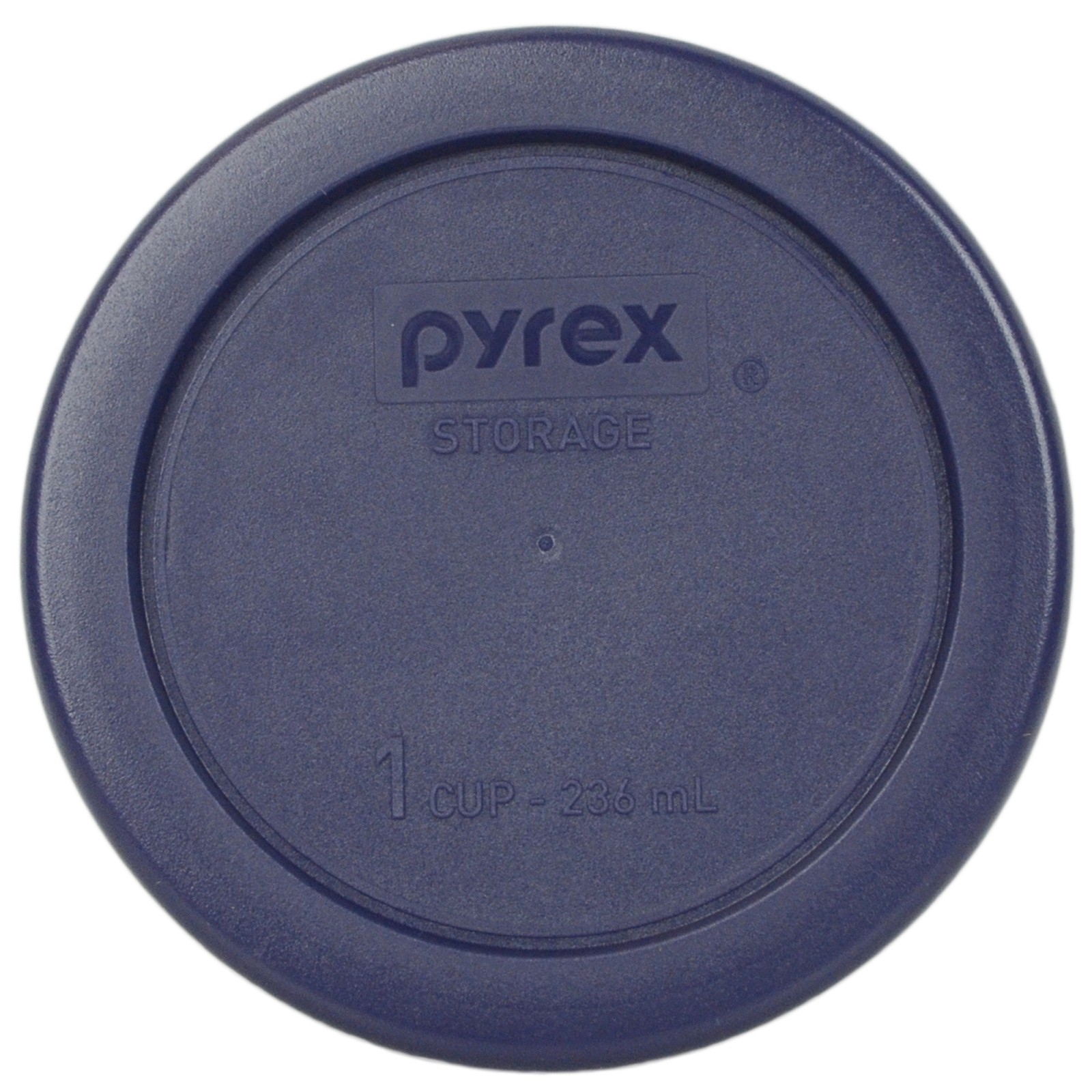 Pyrex (2) 7202 1 Cup Glass Bowls & (2) 7202-PC Dark Blue Food Storage Replaceme
