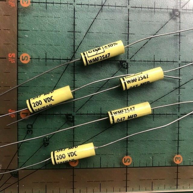 .047uF 200v Cornell Dubilier Film Axial Capacitor WMF2S47 10% Audio 47nF 5pcs
