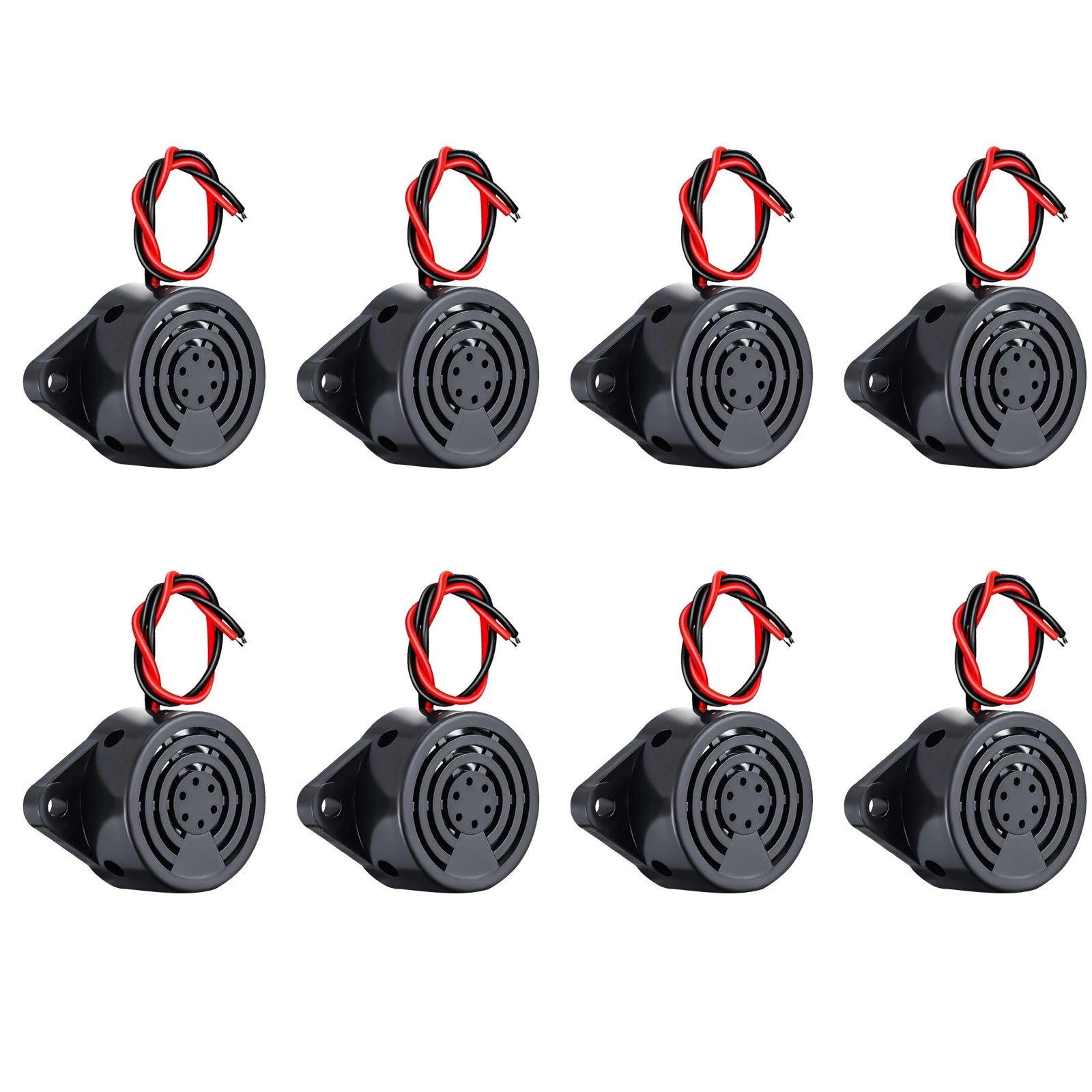 8 Pcs DC 3-24V 95dB Electronic Buzzer Active Piezo Alarm Sounder Continuous Tone