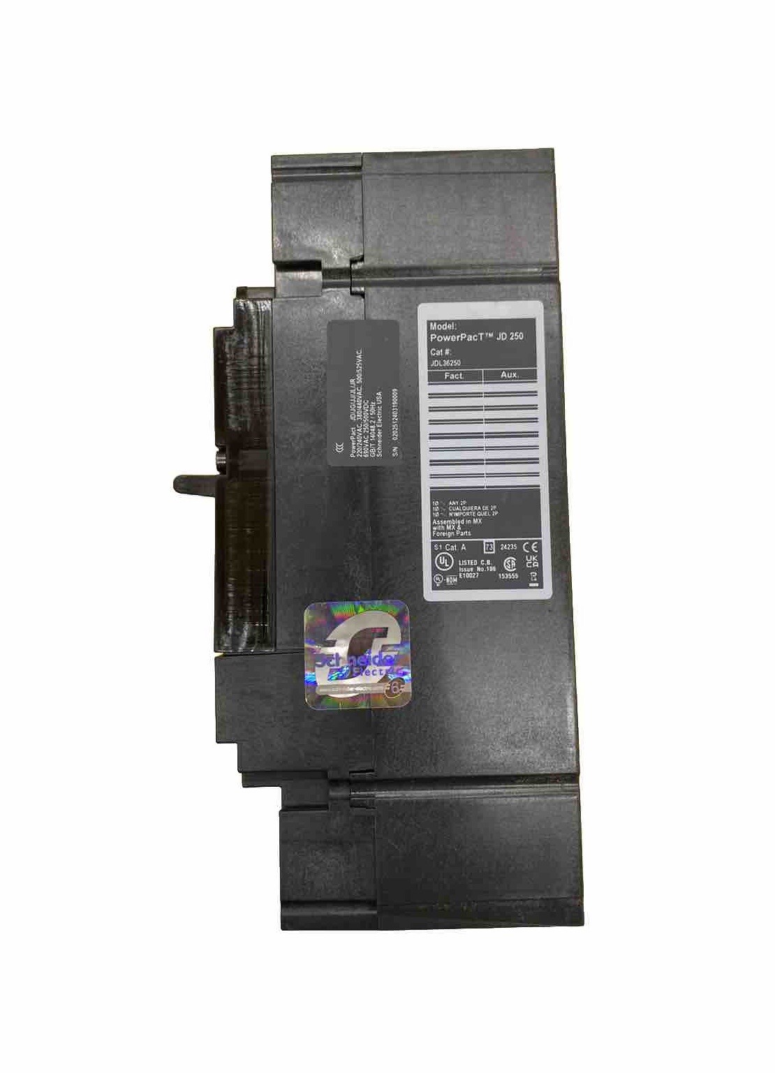 SQUARE D JDL36250 250A 3P 600V CIRCUIT BREAKER BRAND NEW IN BOX
