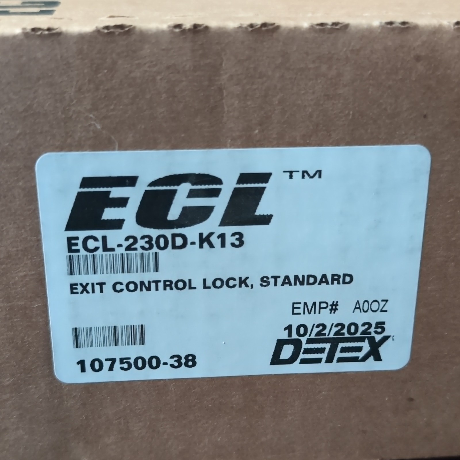 Detex – ECL230D Alarm Panic Exit Control Lock, Short Bar (Includes Key Cylinder)
