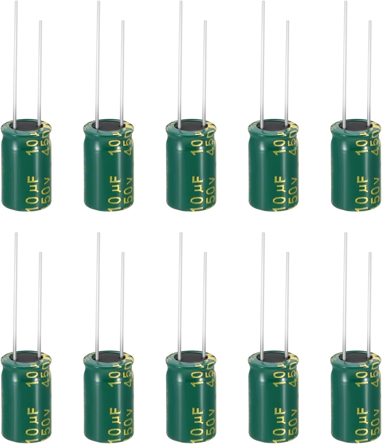 450V 10uF 10x17mm Aluminum High Frequency Electrolytic Capacitor Lot 10Pcs TV