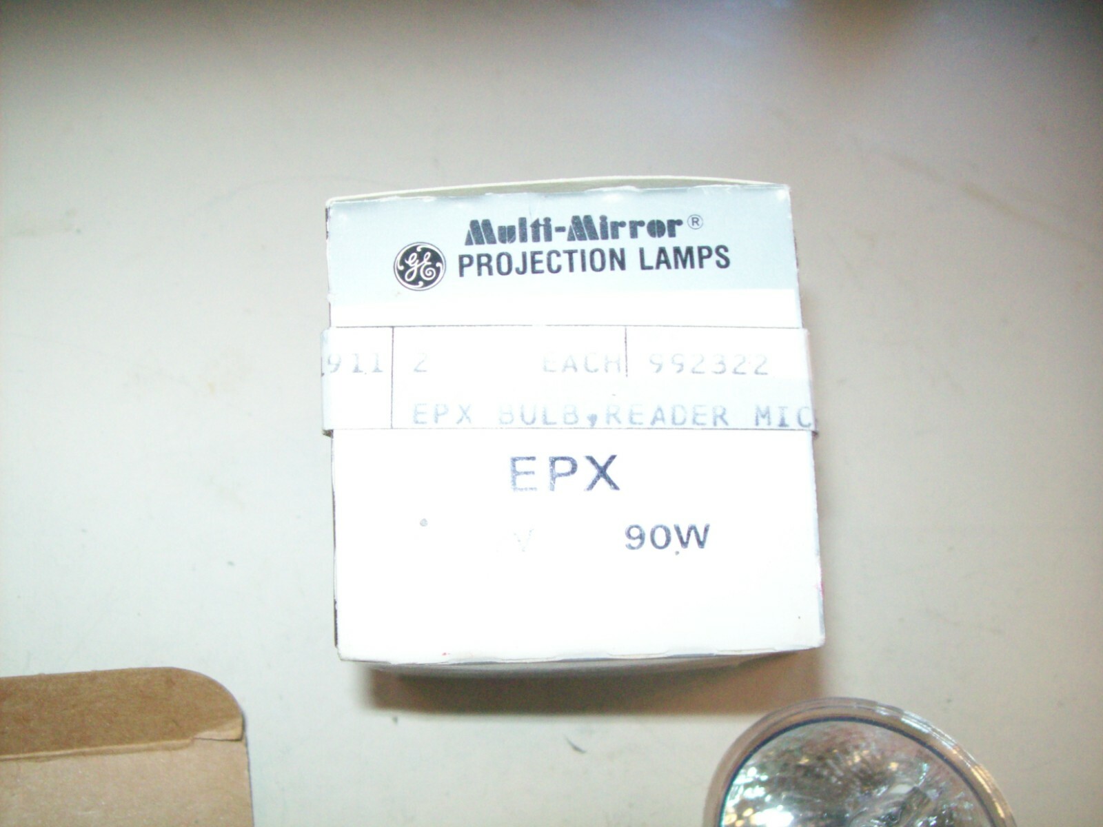 GE 1 Quartzline & 1 Multi-Mirror Projection Lamp[s EPX 14.5V 90W New Old Stock