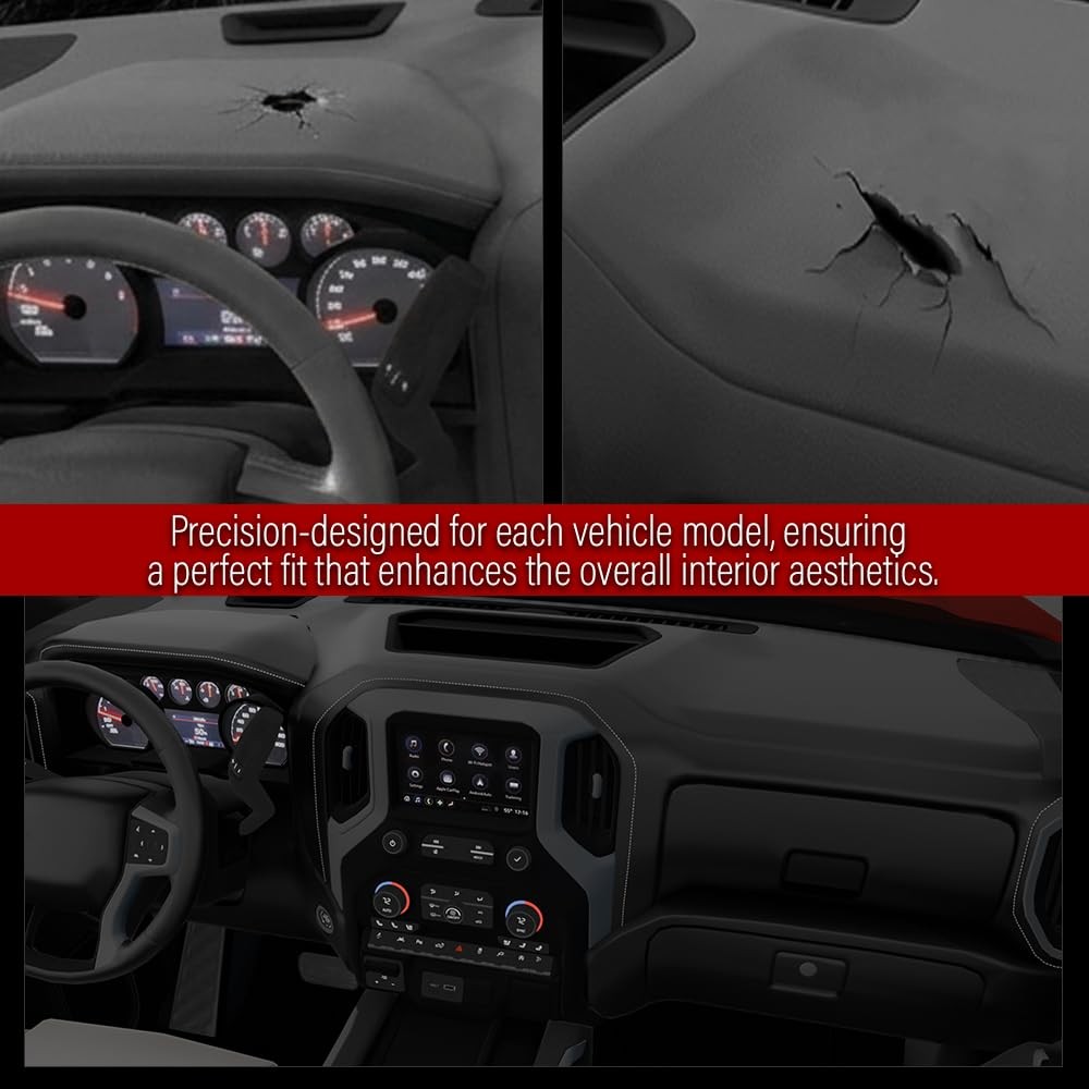 TPE Dash Cover Dashboard Bezel Fit Chevy Silverado (LS,LT or Work Truck)