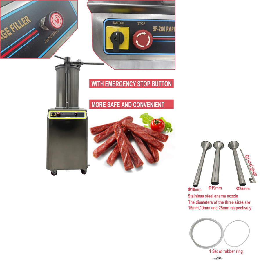 Hydraulic 26L Automatic Sausage Stuffer Maker 110V Sausage Filling Machine
