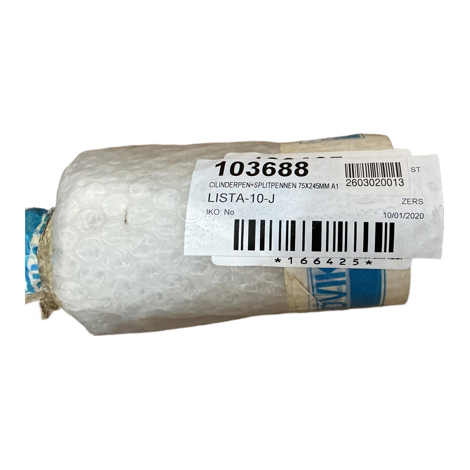 75x245MM Non-threaded steel pin NEUTRAL, Non-threaded steel pin, 75x245MM ……