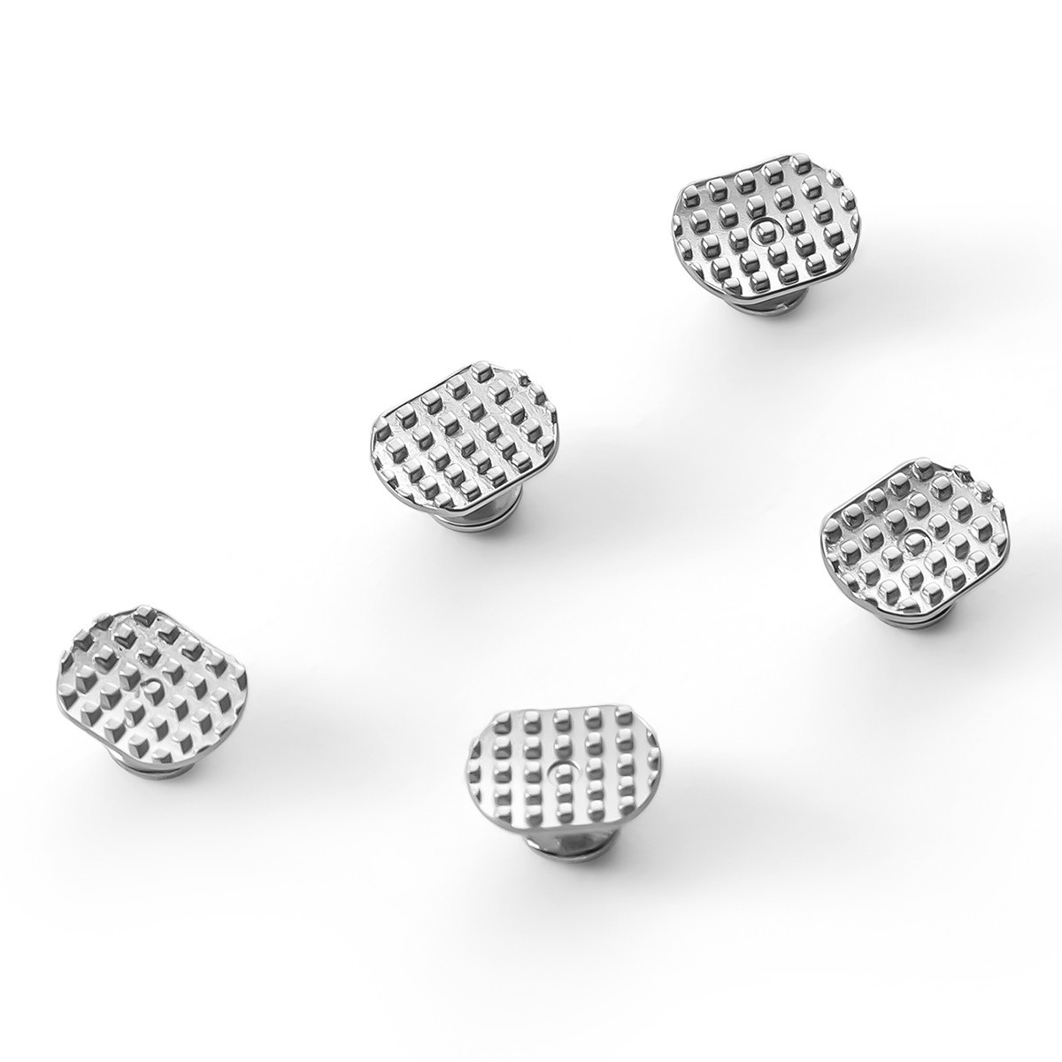 Dental Orthodontic Lingual Buttons Metal Monoblock Bondable Rectangular 10pcs/PK