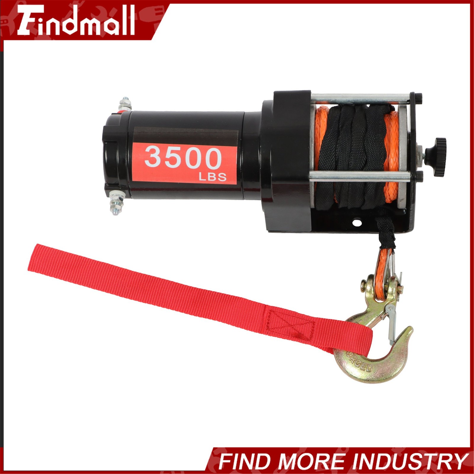 Findmall 3500lbs Electric Winch 12VDC/1.5HP with 3/16in x 39ft Synthetic Rope