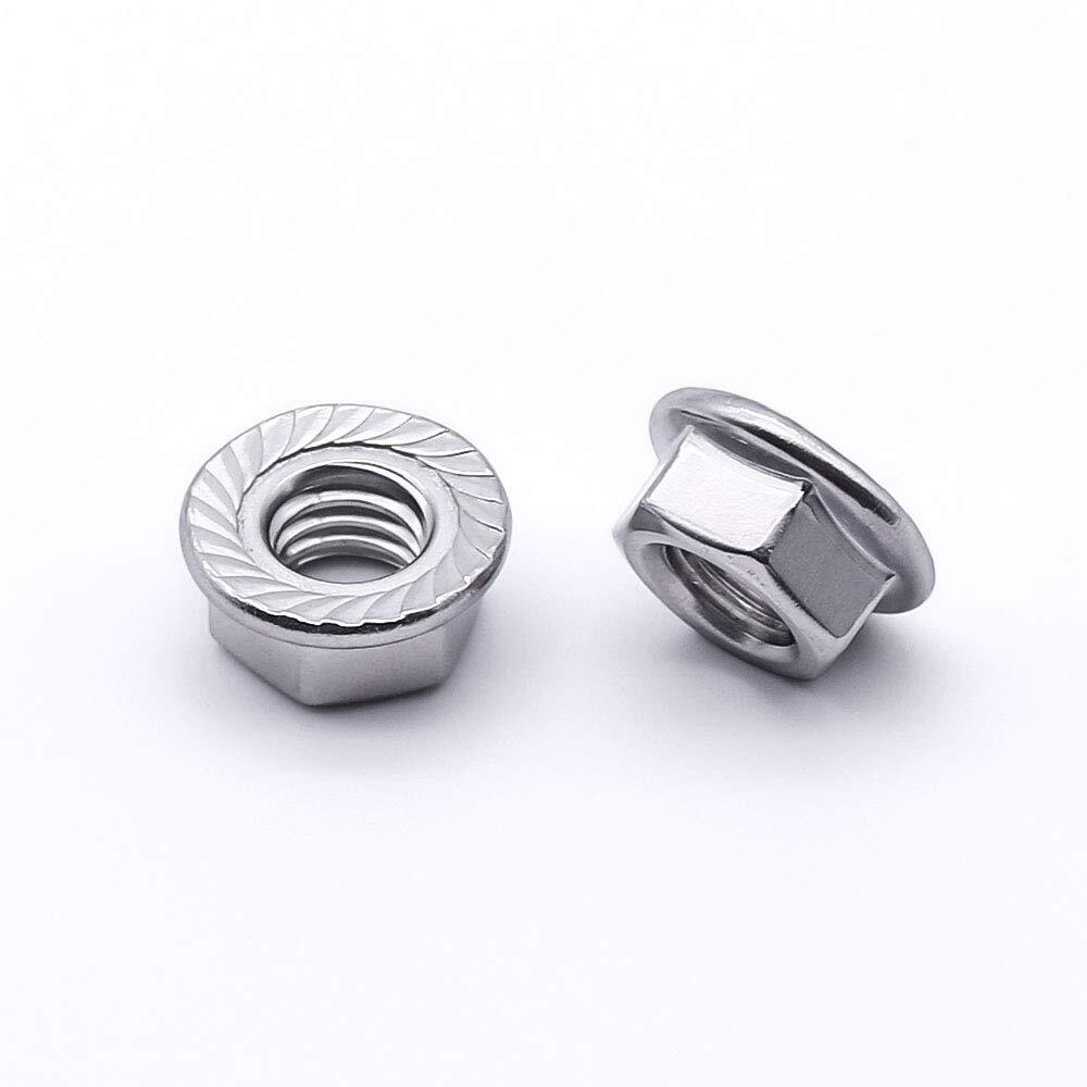 FLANGE NUTS SERRATED 1/4-20, 5/16-18, 3/8-16, ZCN3, Coarse ZINC PLATED STEEL HEX