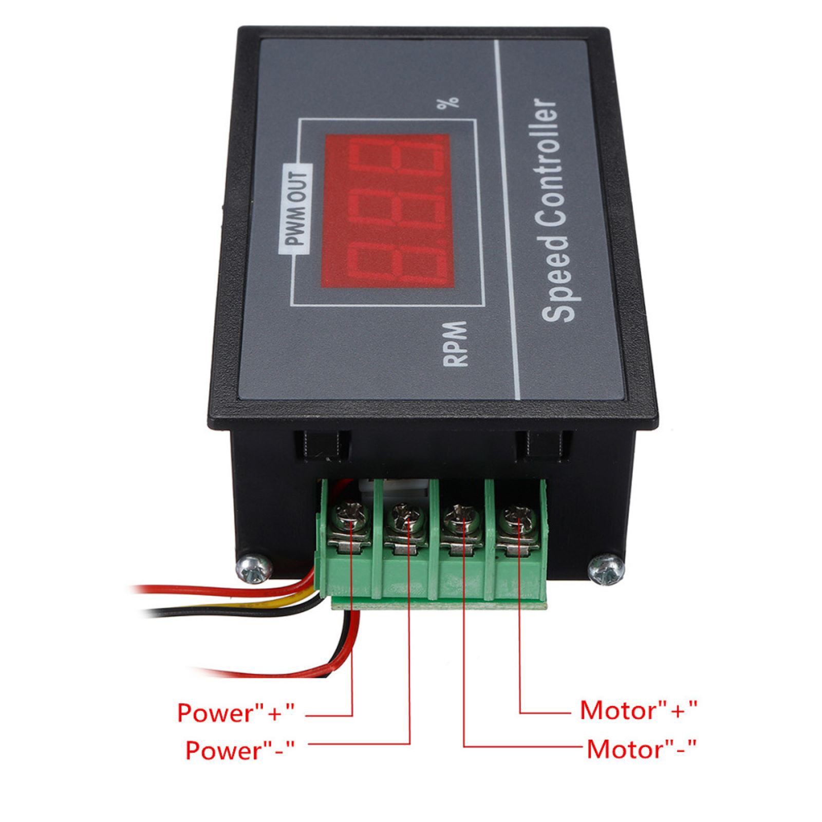 12V 24V 36V 48V 30A PWM DC Motor Speed Controller Digital Display + Switch