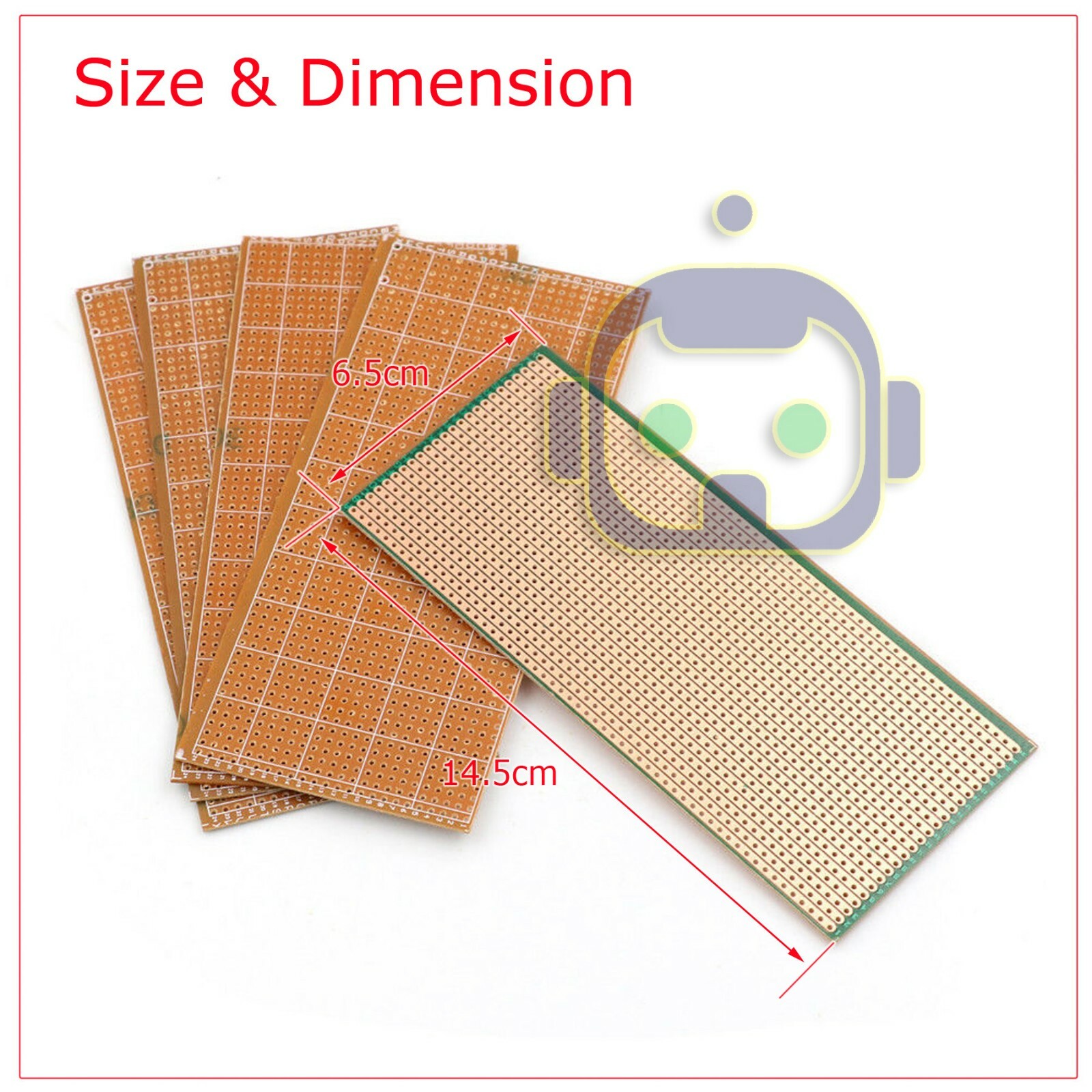 3 PC Single Sided PCB Circuit Proto Perf Board FR 6.5×14.5cm