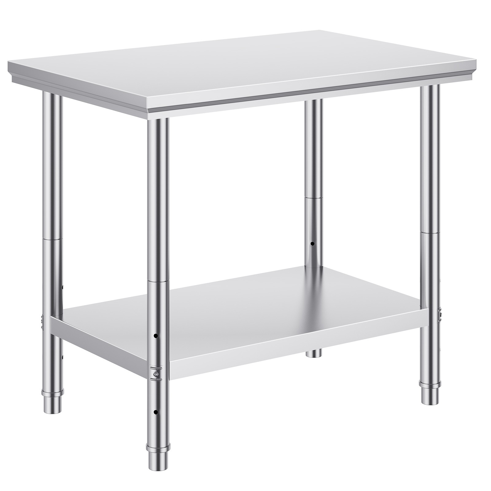 Uimoso Stainless Steel Commercial Prep Table for Kitchen, 90x60x80 cm