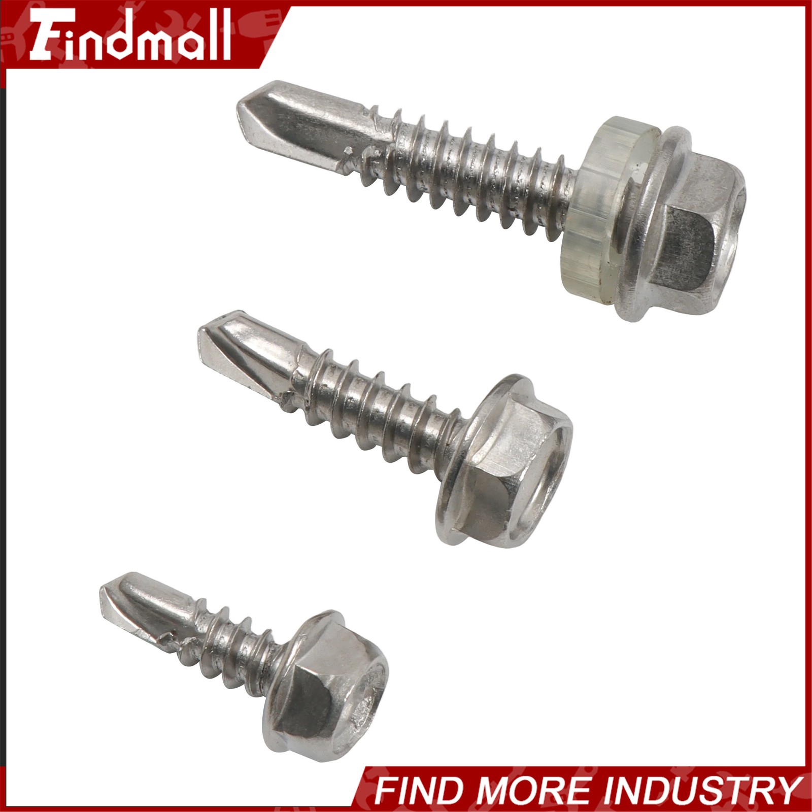 370Pcs #8#10#14 Self Drilling Screws Assortment Kit,410 Stainless Steel