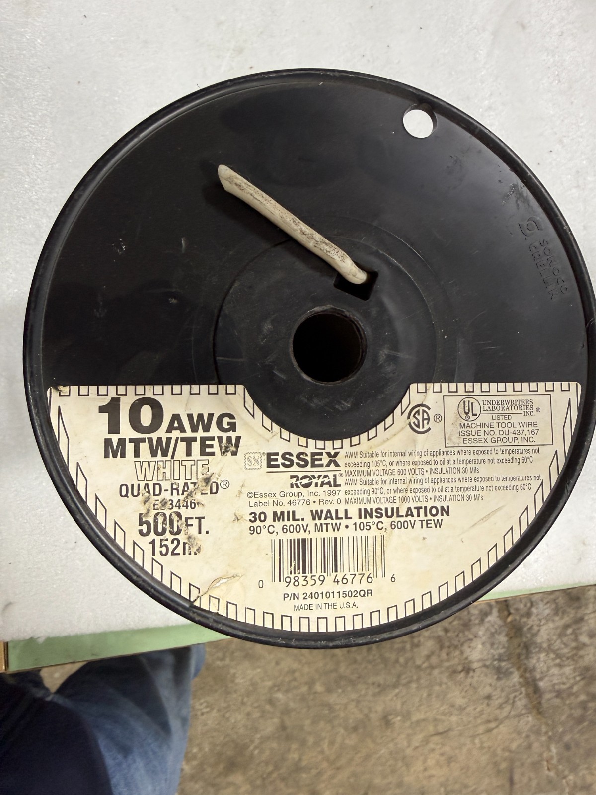 10AWG MTW/TEW WHITE_100FT – ITEM#592