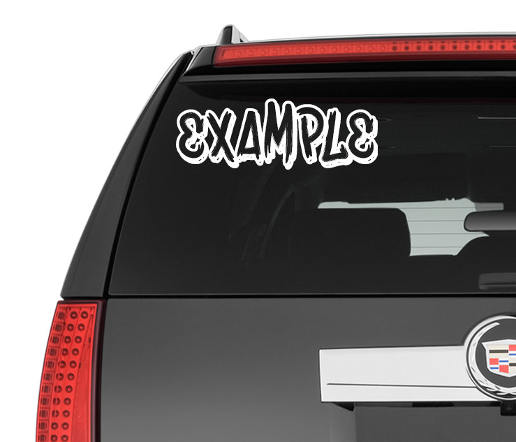 Custom Personalized Decal Vinyl Lettering Text Business Sign High School Style