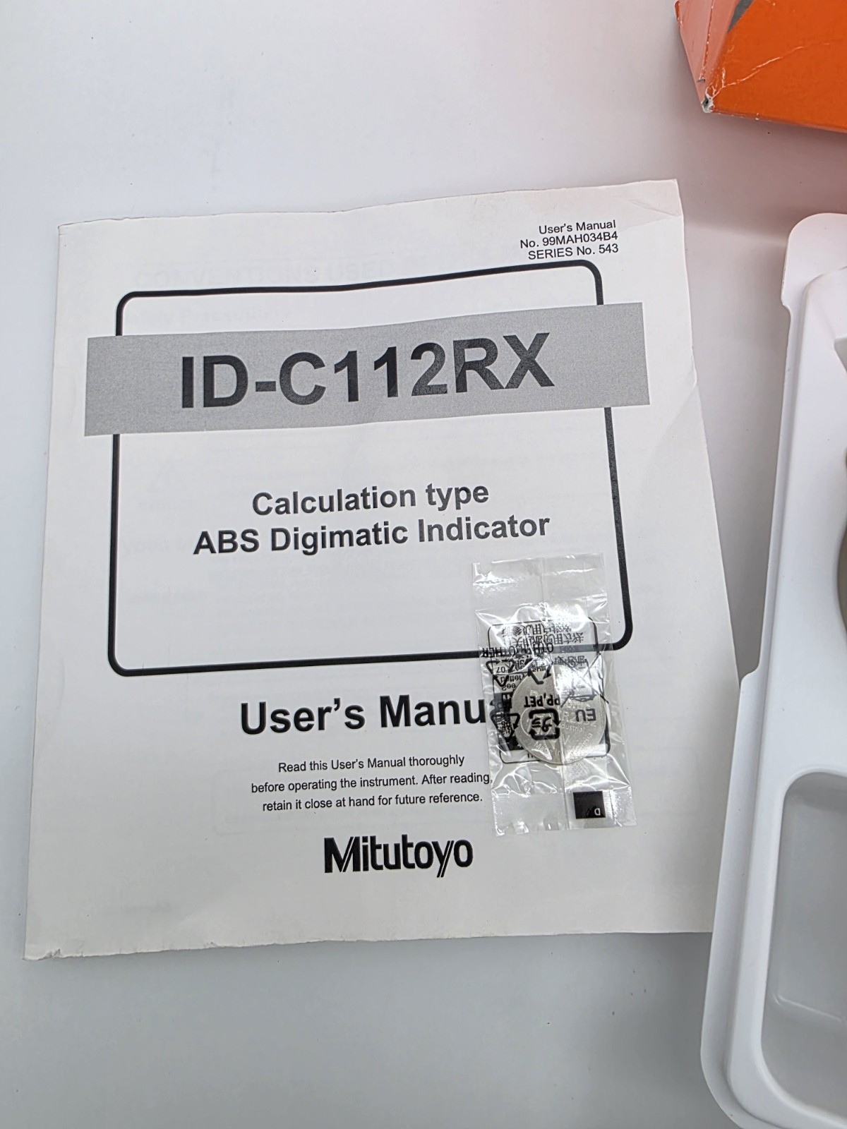 MITUTOYO Absolute Digimatic Indicator 543-341B NEW 12.7mm/0.5″ 0.001mm/0.00005″