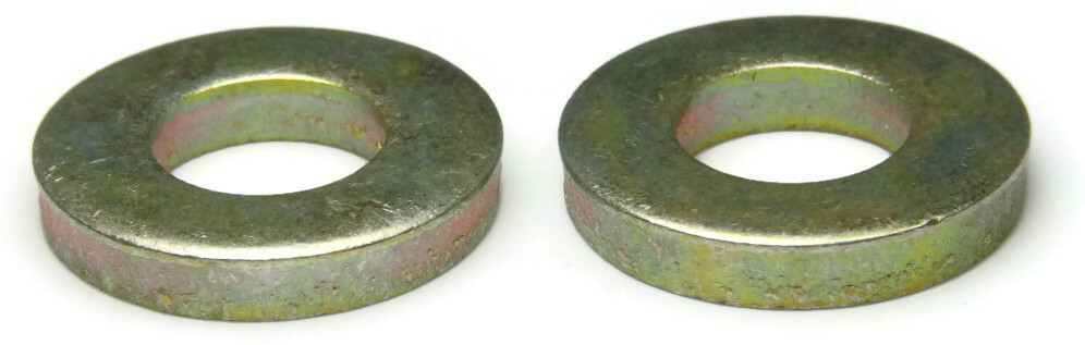 Extra Thick Flat Washers Grade 8 Yellow Zinc – USA Made, SAE Inch Sizes