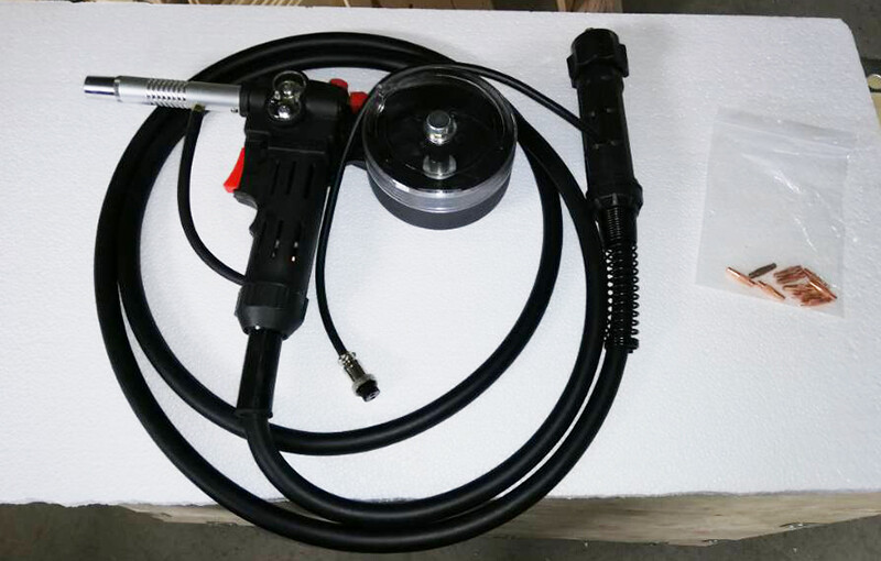 PreAsion 9.8ft/3m Aluminum MIG Welder Spool Gun Wire Cable DC24V Euro Adpator US