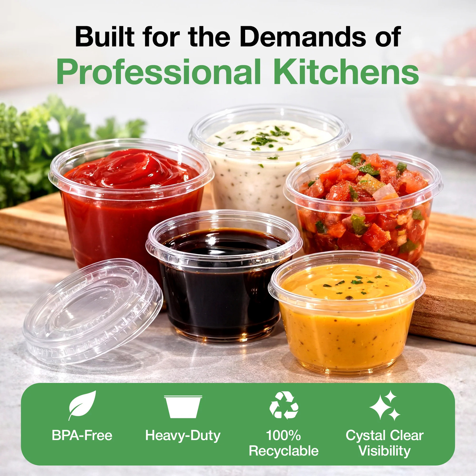 1oz Portion Cups, PP, 2500pc (100/25)Lids sold separately