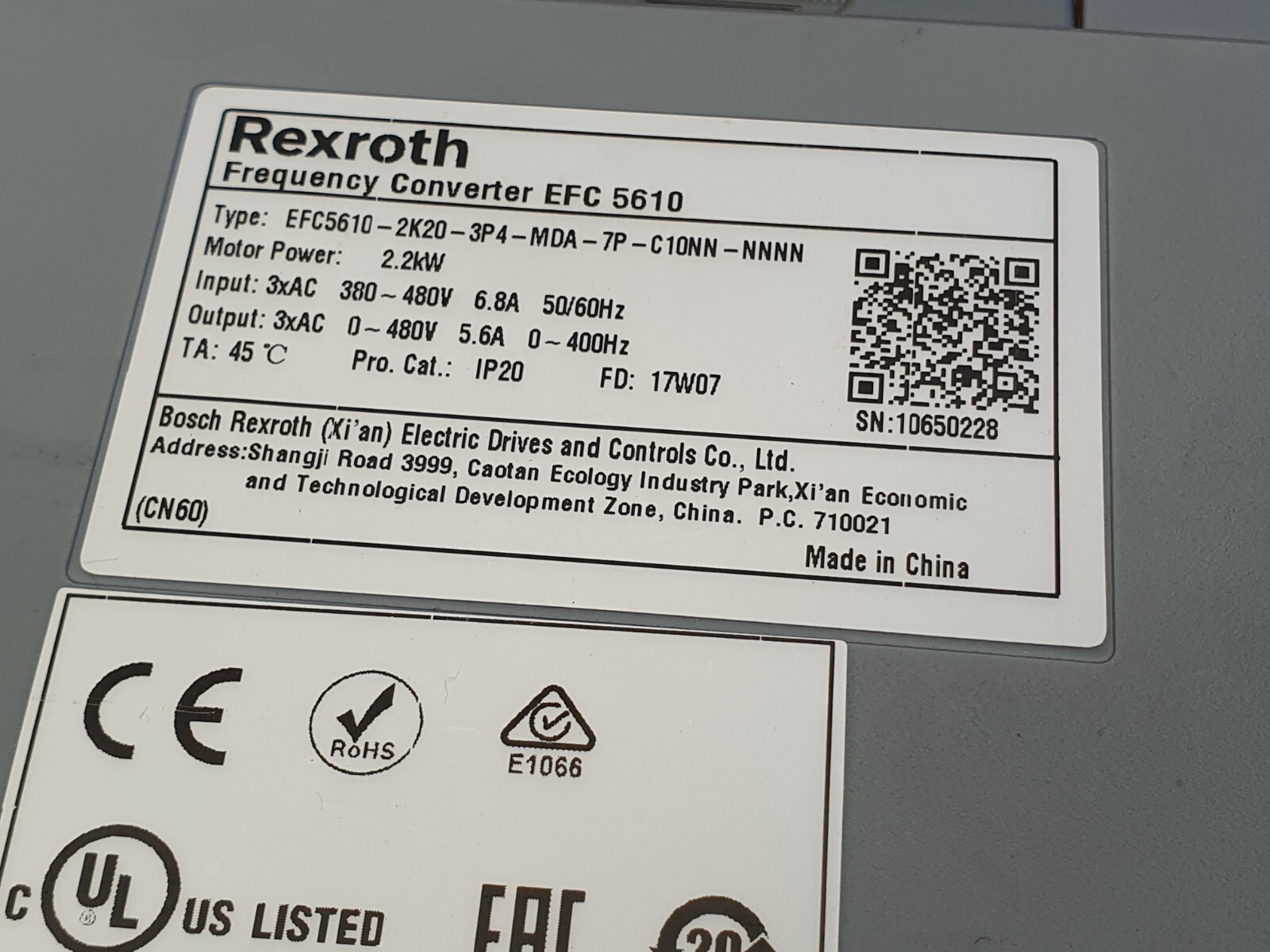 REXROTH EFC 5610-2K20-3P4-MDA-7P-C10NN-NN New Without Box