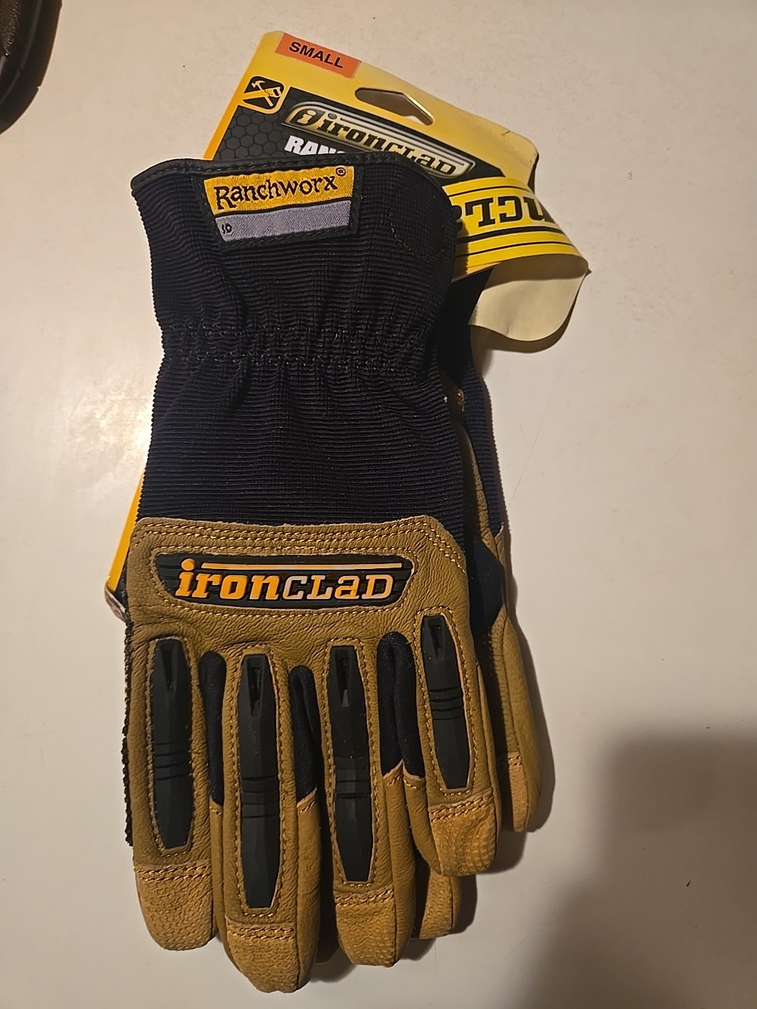 Ironclad Ranchworx Work Gloves RWG2 Premier Leather Work Glove, Performance Fit