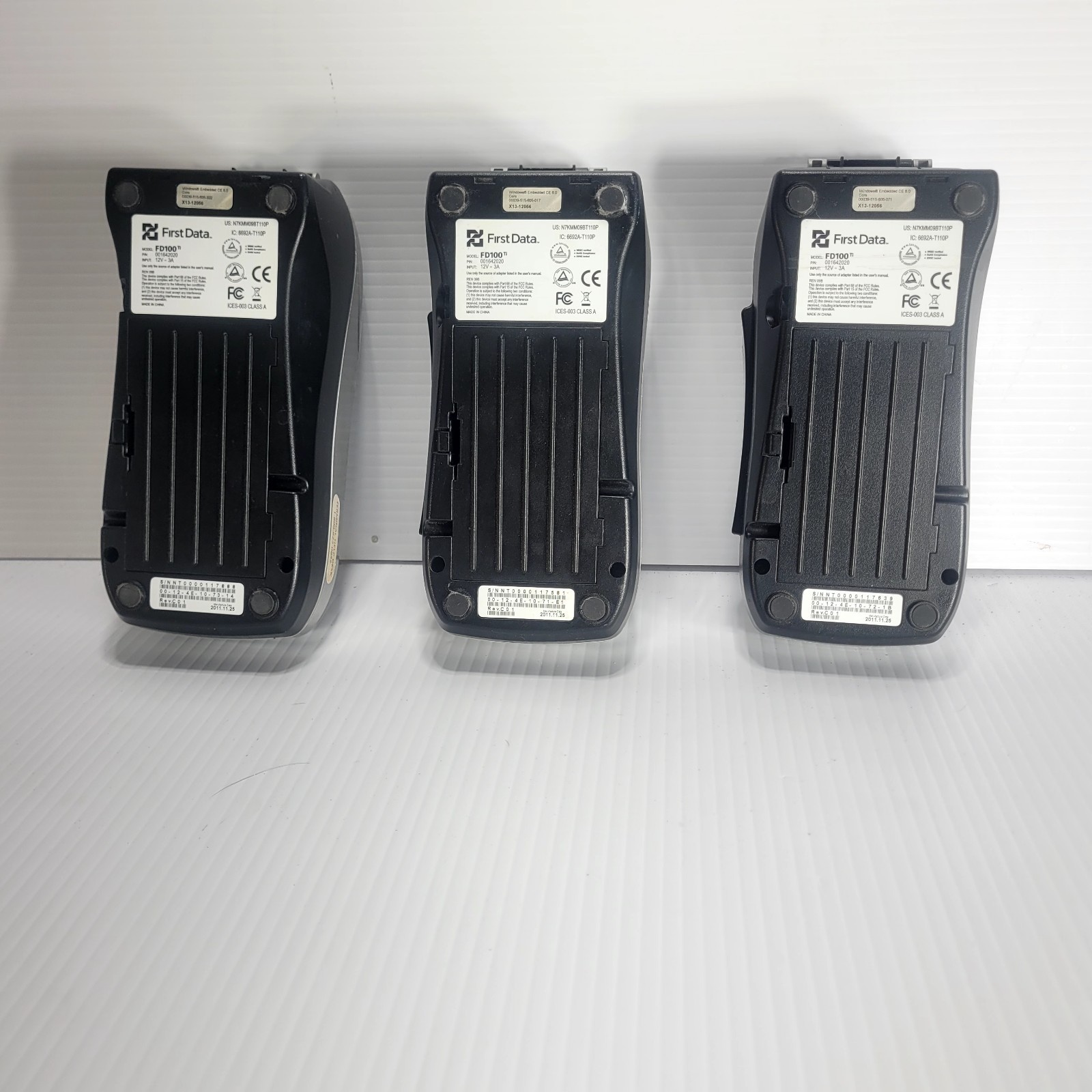 First Data FD100 Ti Point Of Sale Terminal Card Readers Sold As Is Lot Of 3