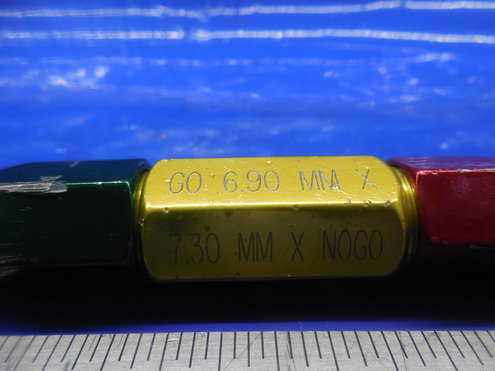 6.900 & 7.300 MM CLASS X SMOOTH PIN PLUG GAGE GO NO GO 7 7.0 MM .2500 +.0217