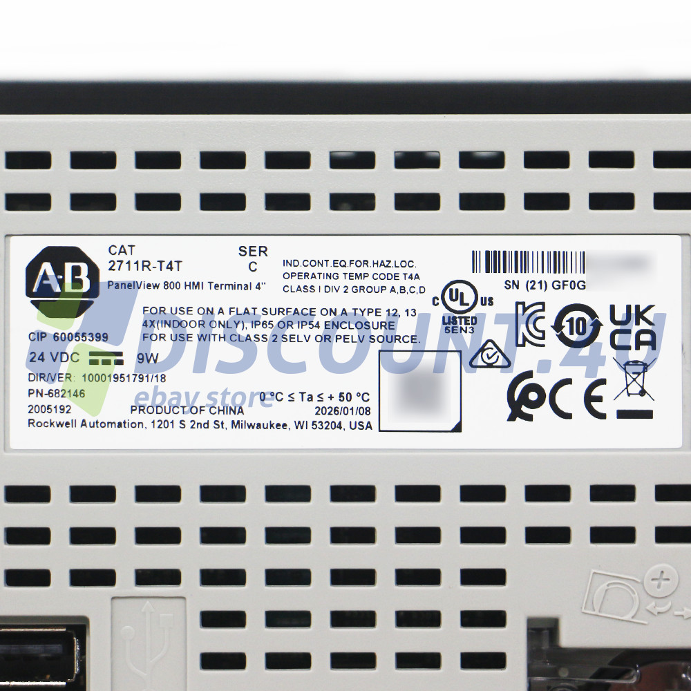 AB 2711R-T4T FACTORY SEALED 800 SER C 4″ HMI TERMINAL PLC