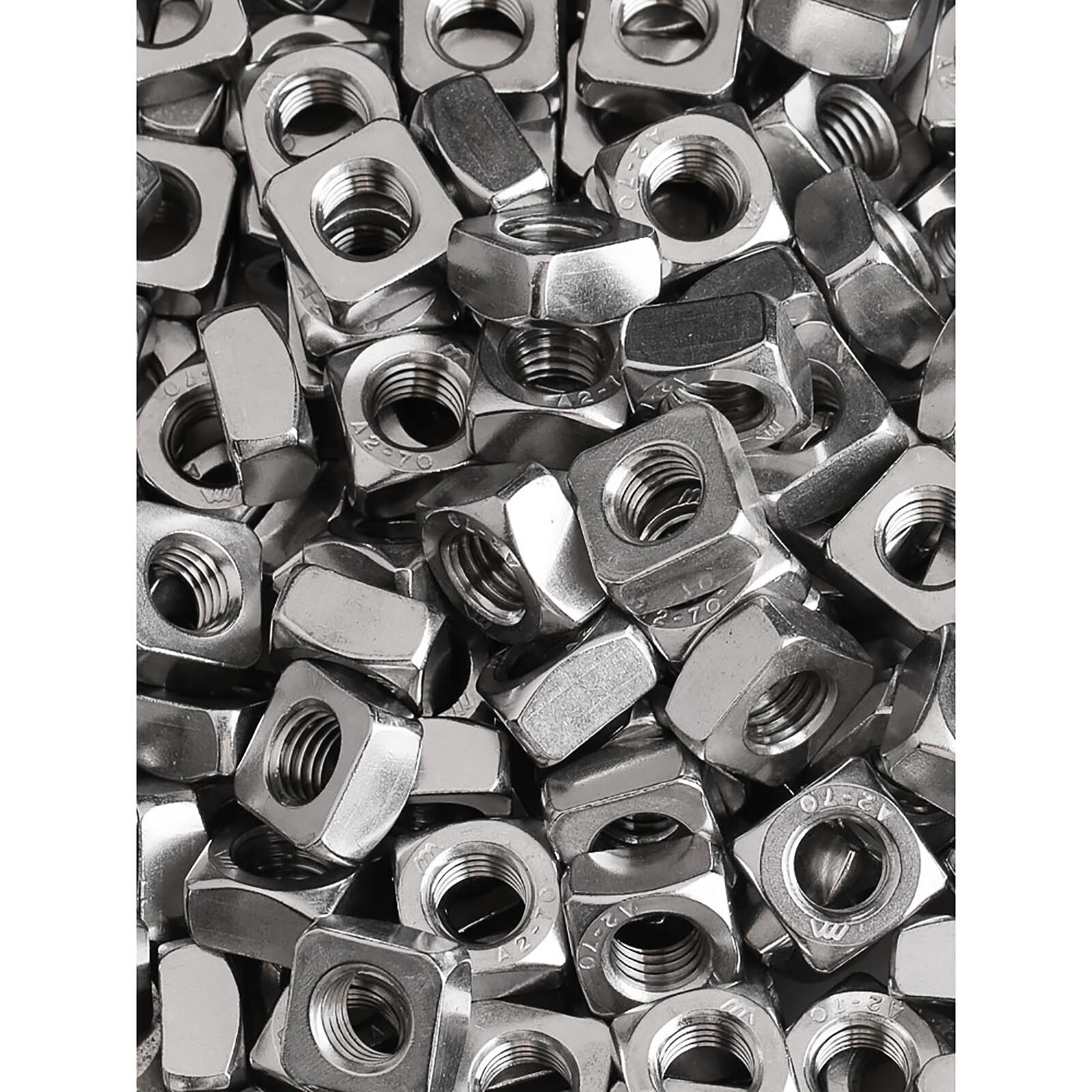 M4 M5 M6 M8 M10 SUS 201 Stainless Steel Square Nuts Locking Nuts Metric Thread