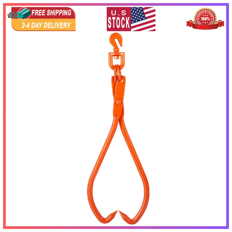 32 Inch Log Skidding Tongs Heavy Duty Steel 2 Claw Lumber Lifting Tool 1543 lbs