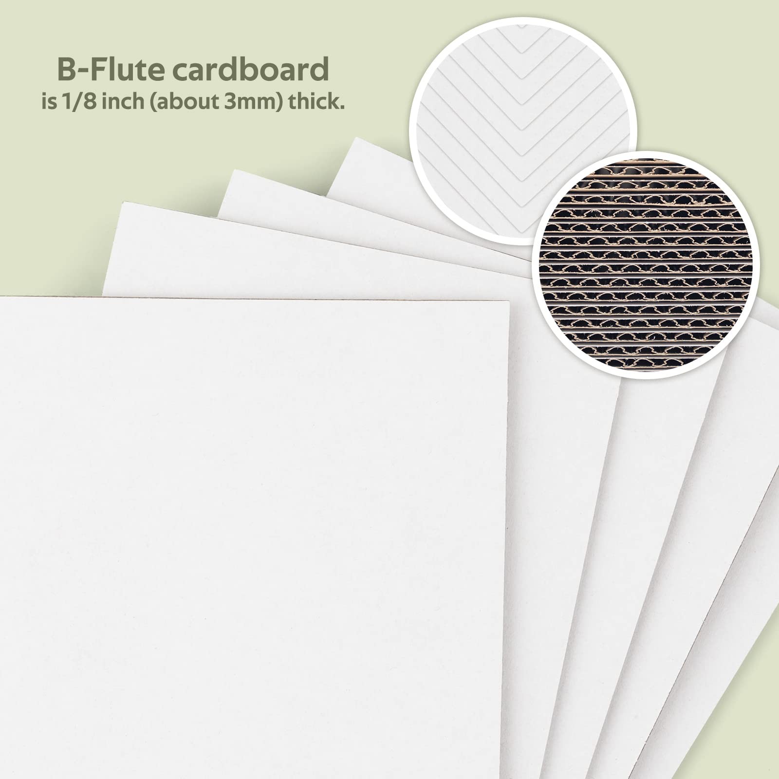 White Cardboard Sheets 1/8 Thick Flat Packing Mailing Pads Shipping Corrugated