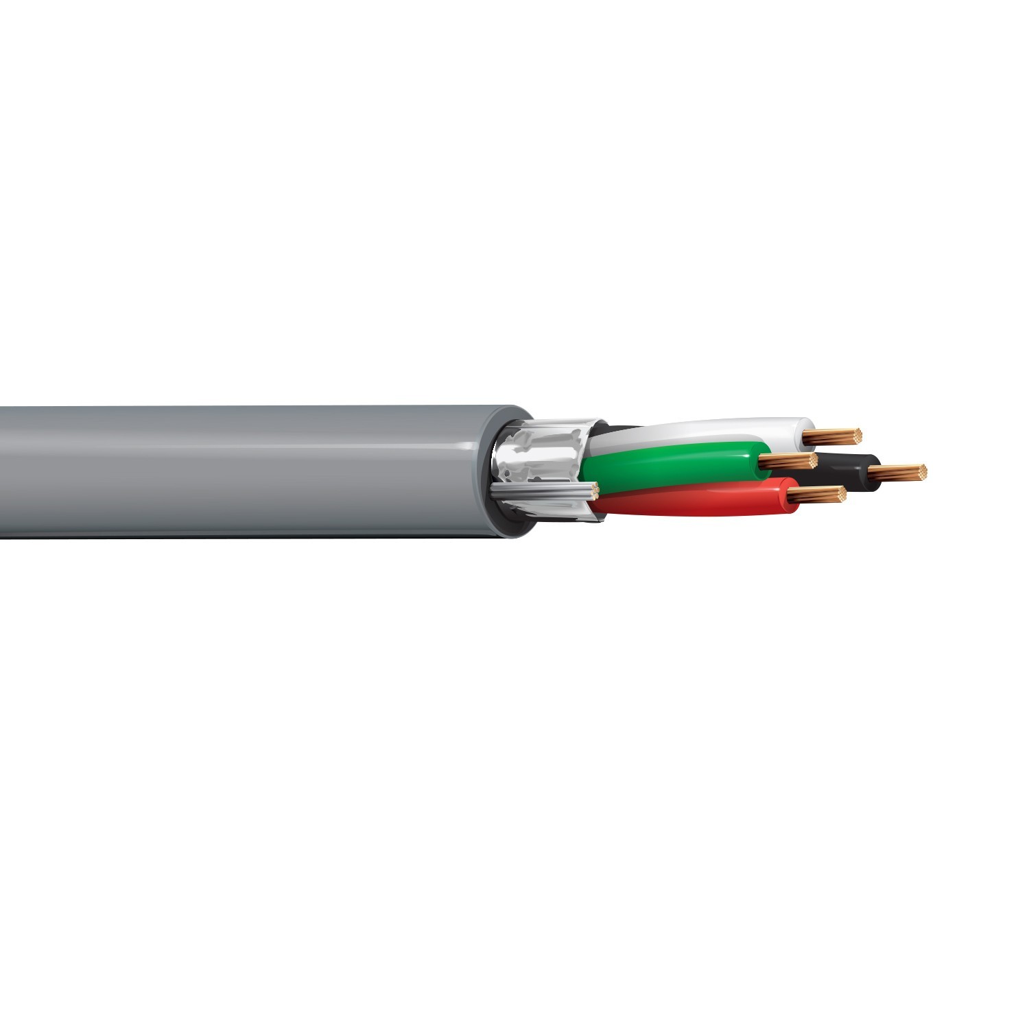 500′ Belden 5302FE 18 AWG 4 Conductor Shielded CMR Security Alarm Cable 300V