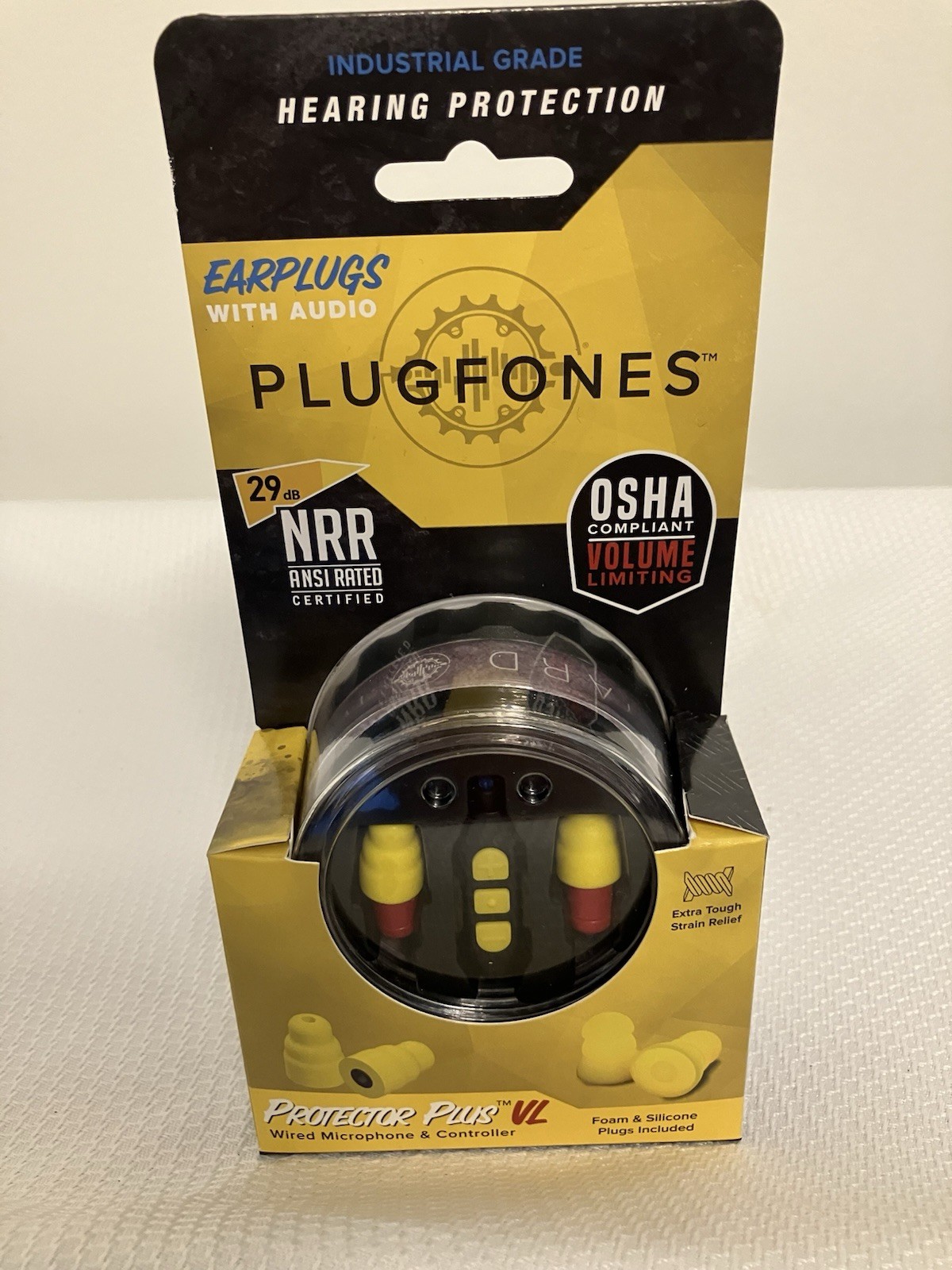Plugfones Protector Plus VL New Factory Sealed OSHA Compliant 82 dB Sound Cap