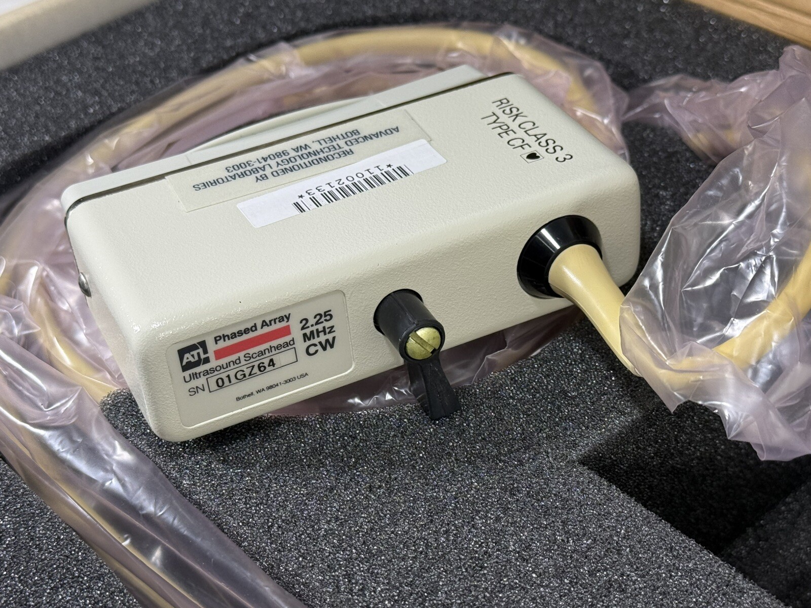 ATL 2.25MHz CW Continuous Wave Phased Array Ultrasonic Scanhead ~ NEW