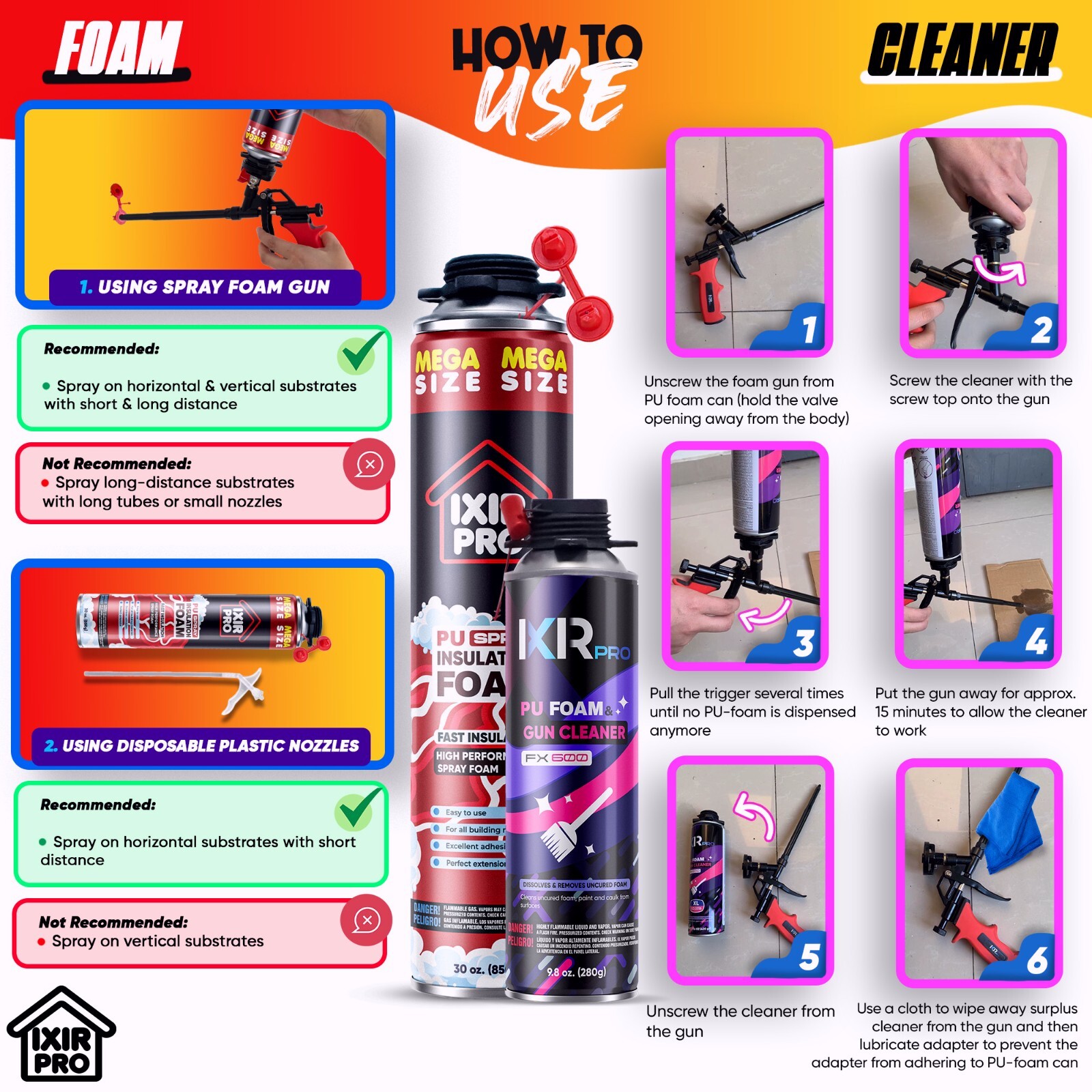 Spray Foam Insulation Kit (1 PK Kit-30oz) Expanding Sealant, Spray Foam