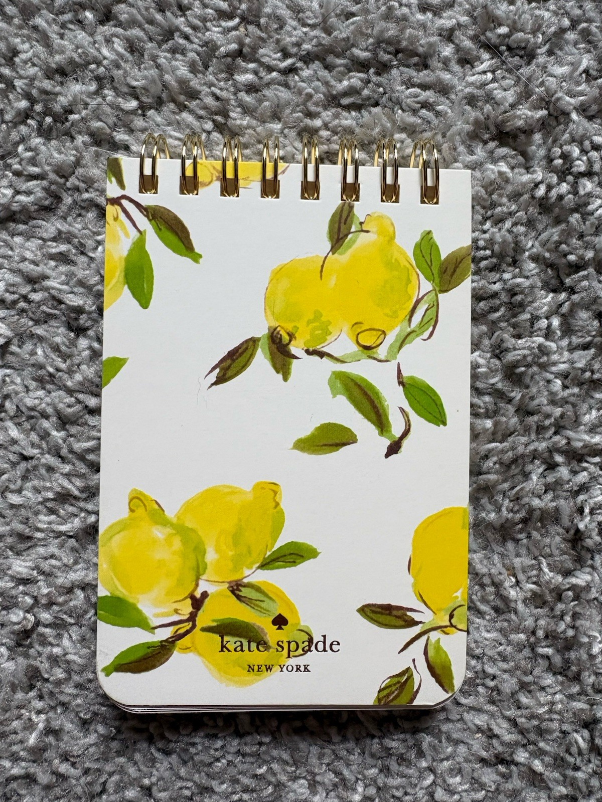 Kate Spade New York Lemon Print Small Spiral Notebook