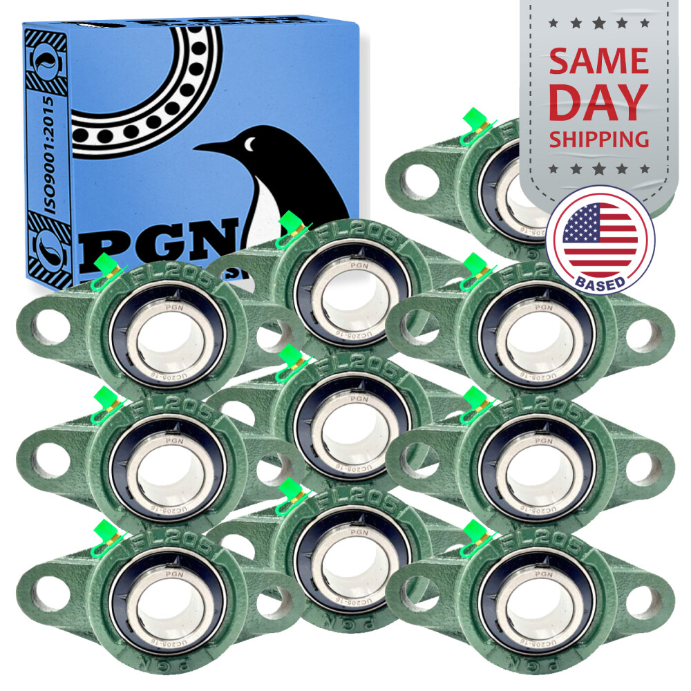 (10) UCFL205-16 Solid Base Pillow Block Flange Mounted Bearing 1″ Bore 2 Bolt