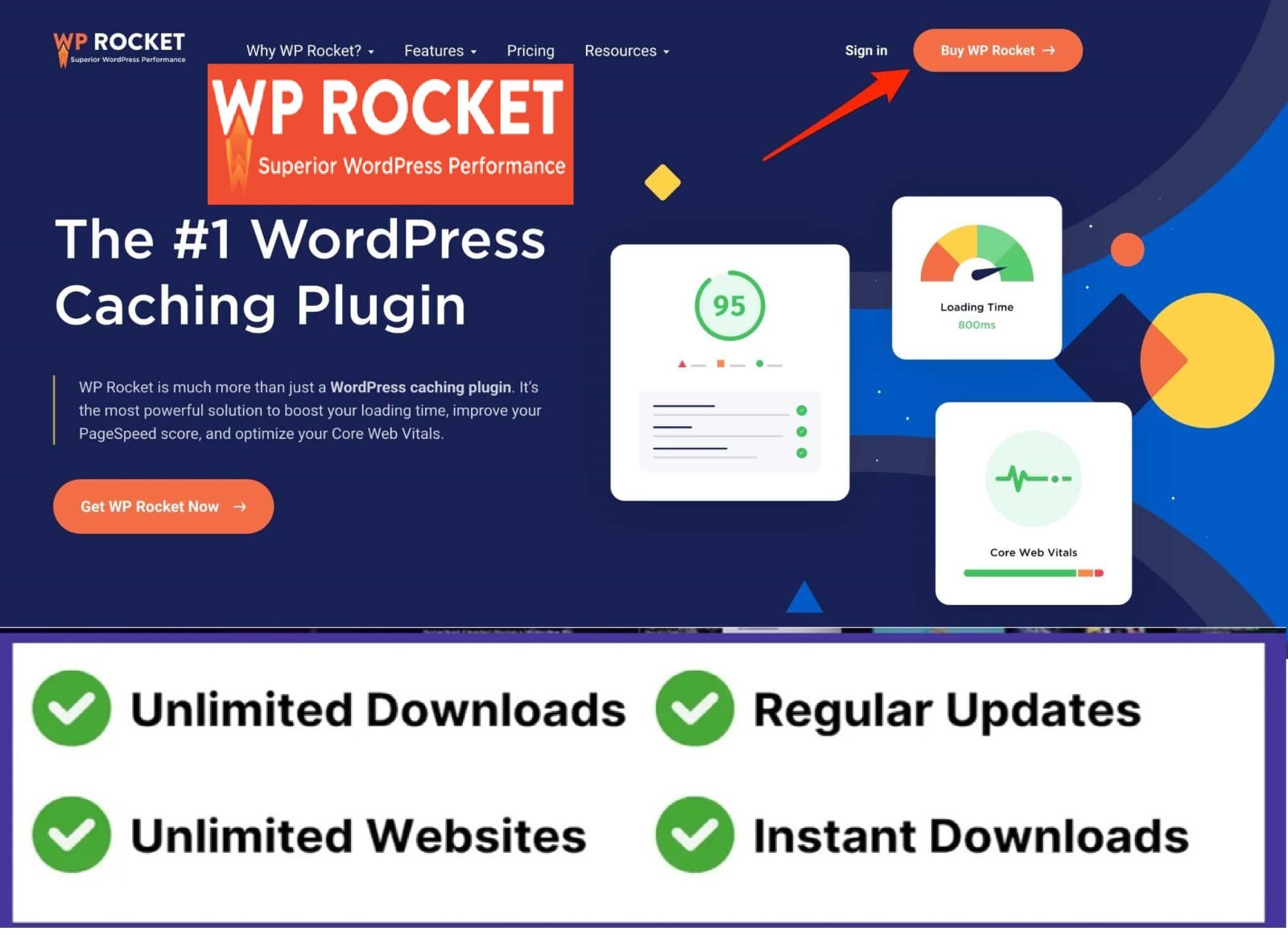 WP Rocket v3.21.0.1 – WordPress Cache Plugin GPL Speed Website Lifetime Updates