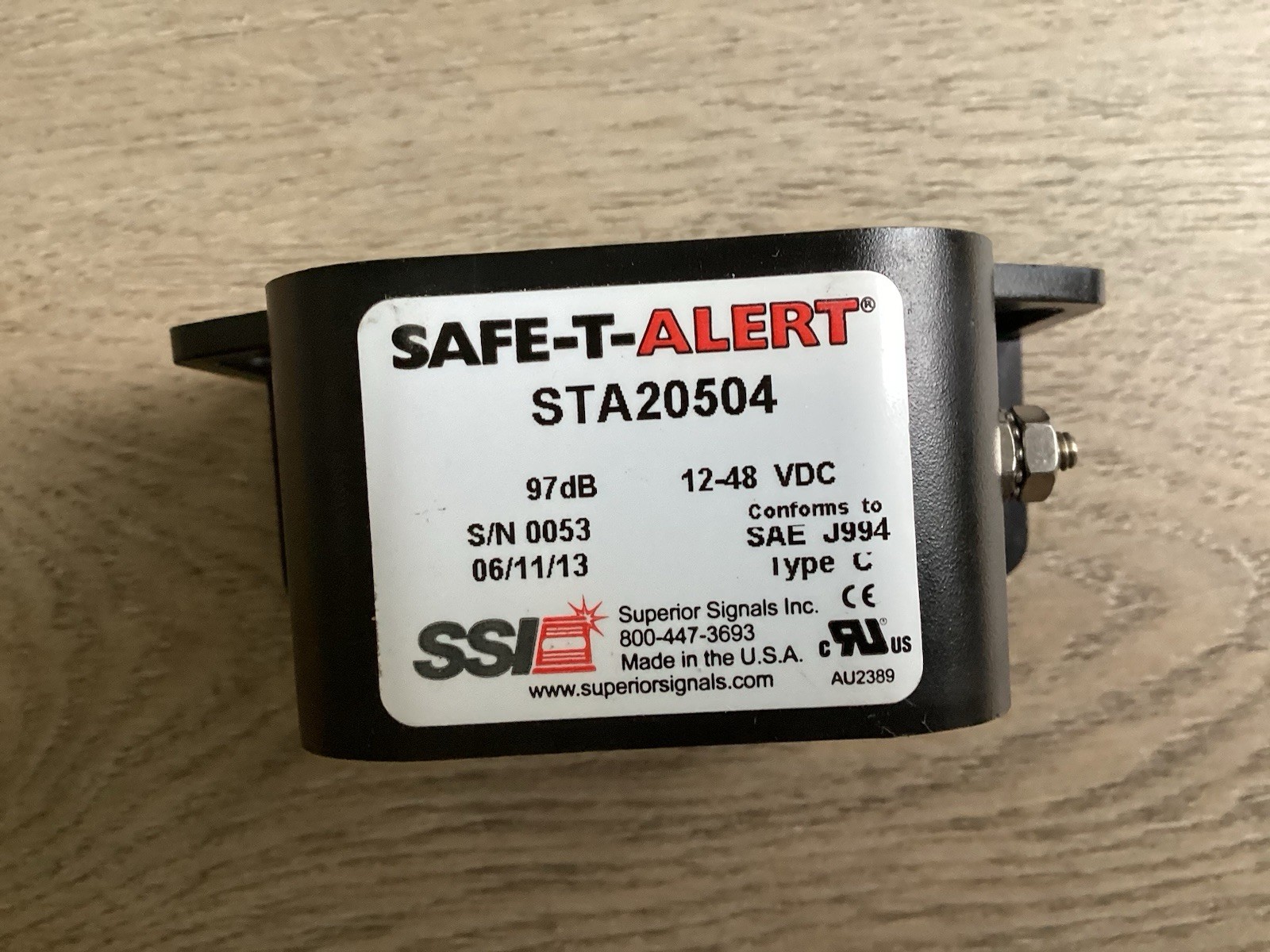 Safe T Alert STA20504 Backup Alarm 97db 12-48 V Forklift Travel Alarm usa