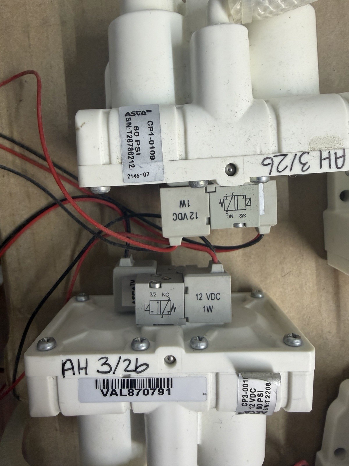LOT OF 5 Respironics Everflo ASCO valves CP3-0010 60 psi REBUILT