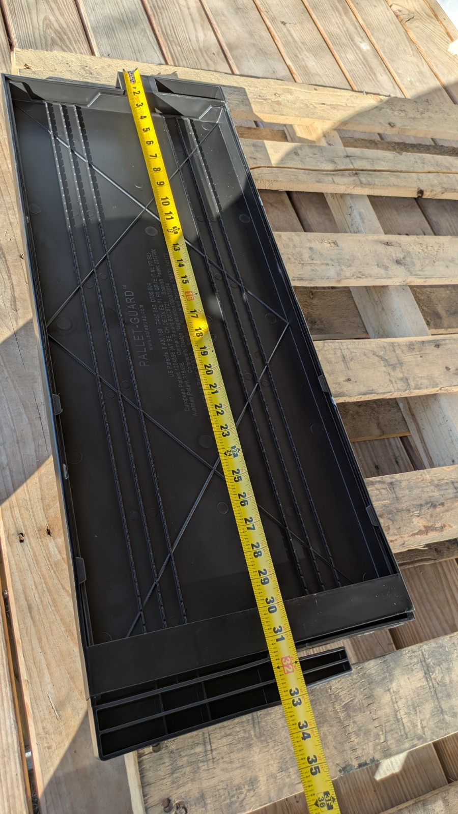 0774-003 REV A Safe Strap Adjustable 12″ H Black Plastic Pallet Guard Set 4 Pcs
