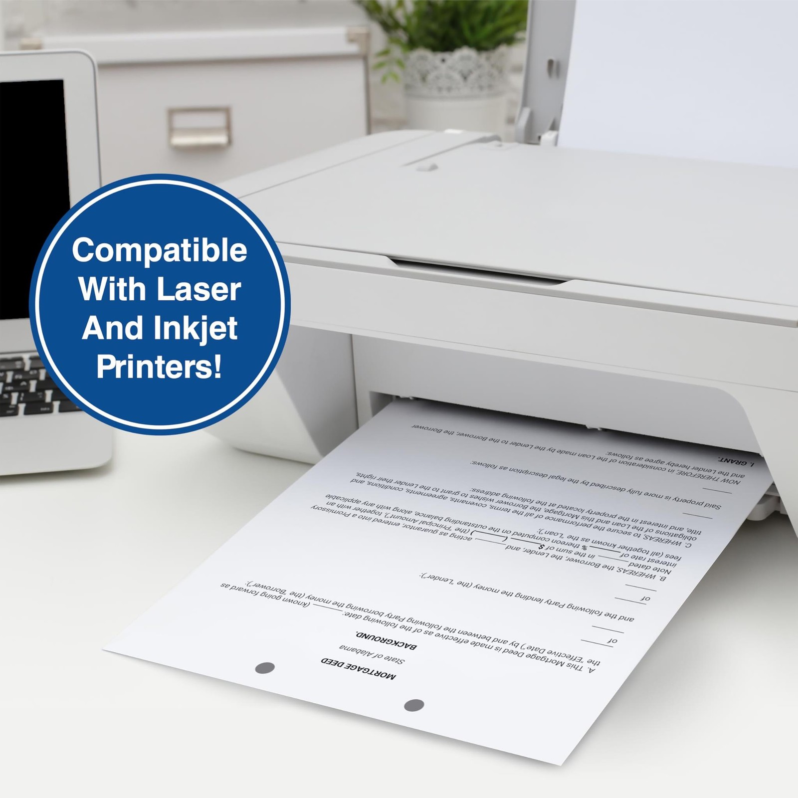 PrintWorks Professional 2 Hole Punch Top Paper – Pre-Punched for Folders, Binder