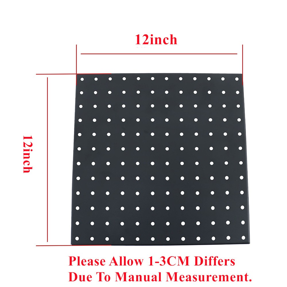 4 Packs Metal Pegboards Black Peg Boards Wall For Office Garage Basement Craft