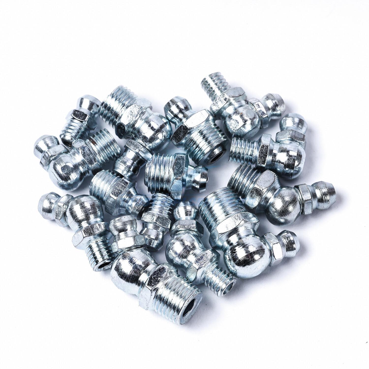 220 Pack Metric & SAE Hydraulic Lubrication Grease Zerk Fittings Assortment Set
