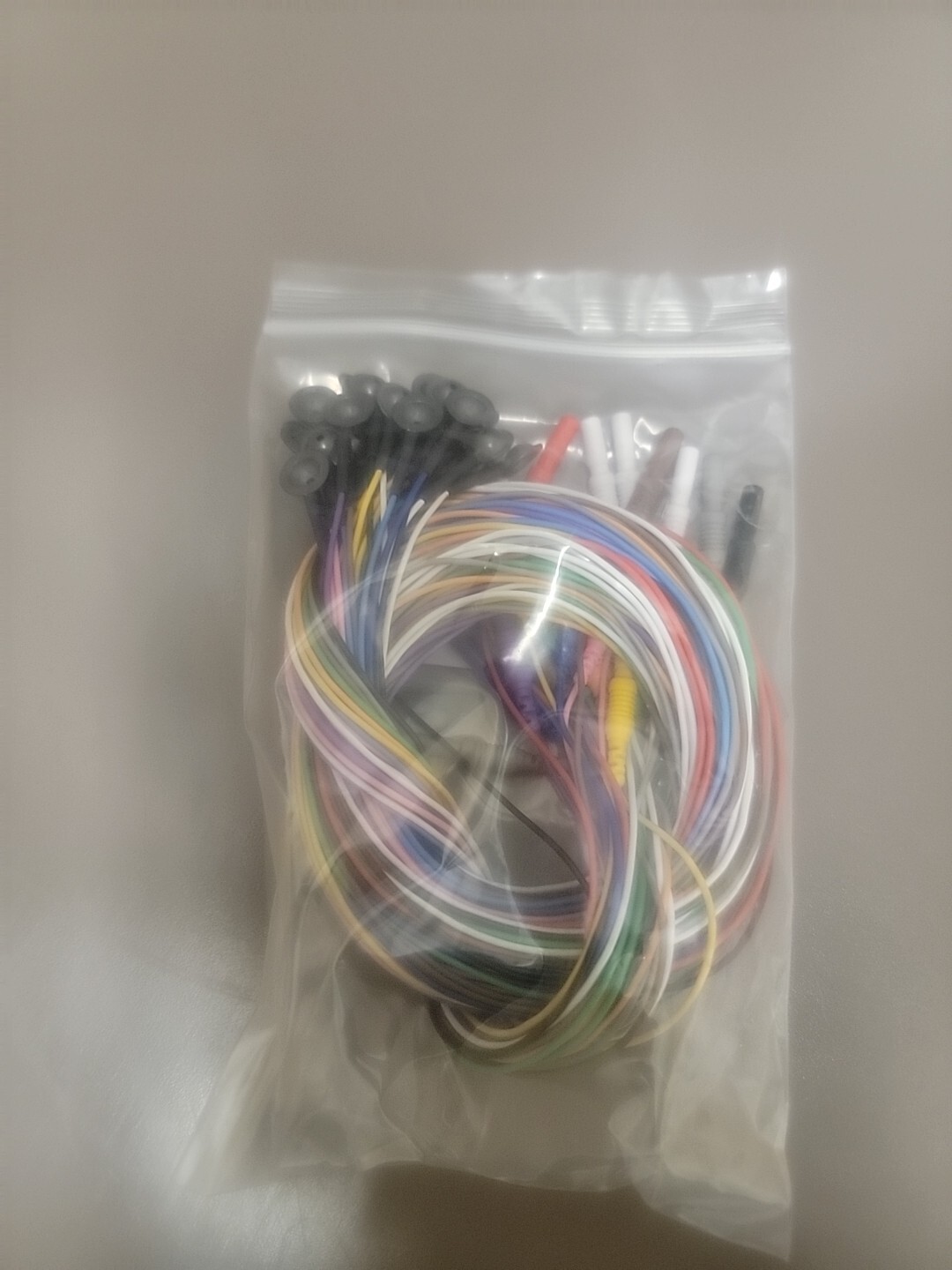 RhythmLink EEG Cup Electrodes Silver Chloride – 25 pk 1.5M leads NEW unopened