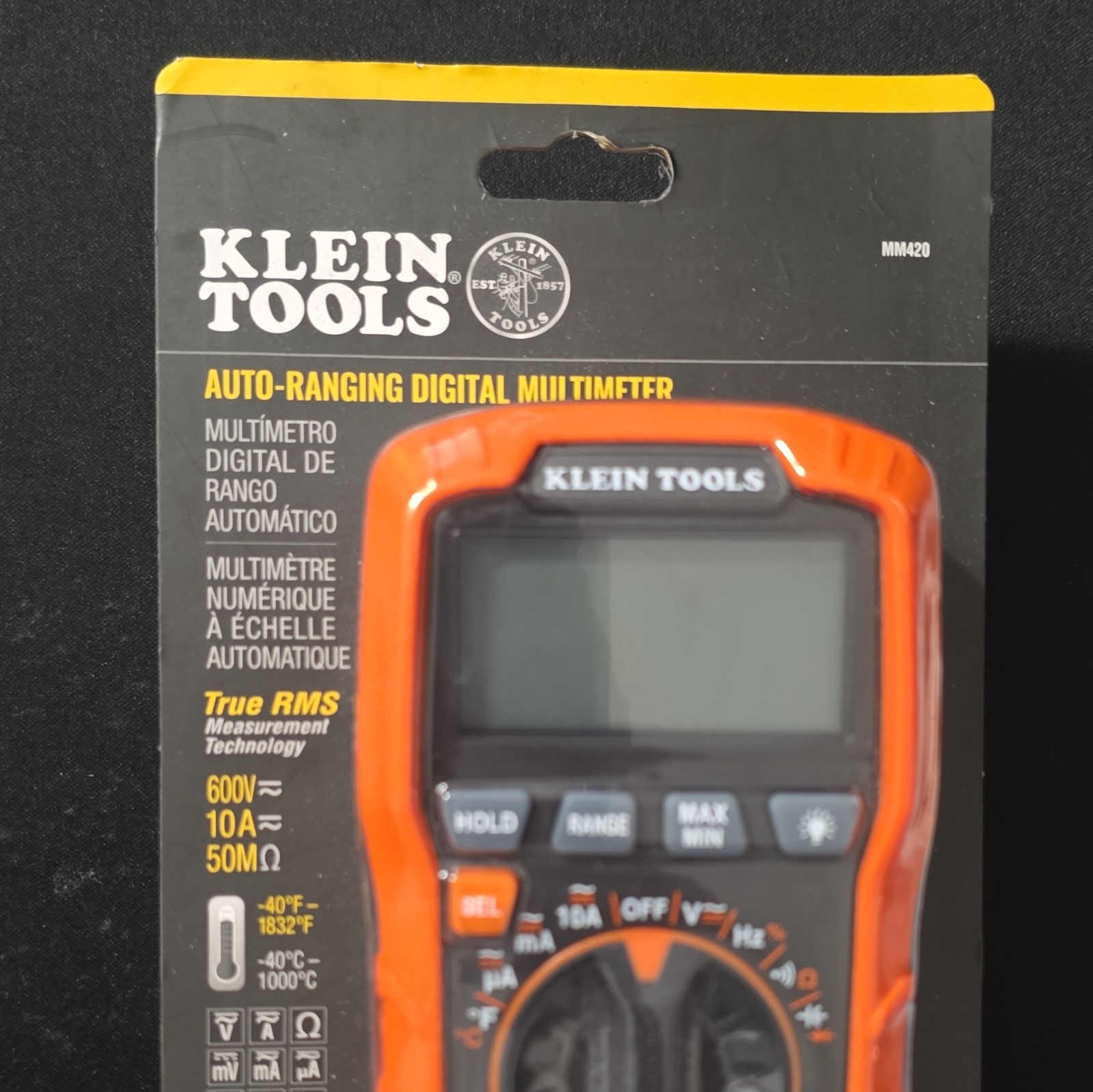 Klein Tools MM420 True RMS Auto-Ranging Digital Multimeter CAT III 600V