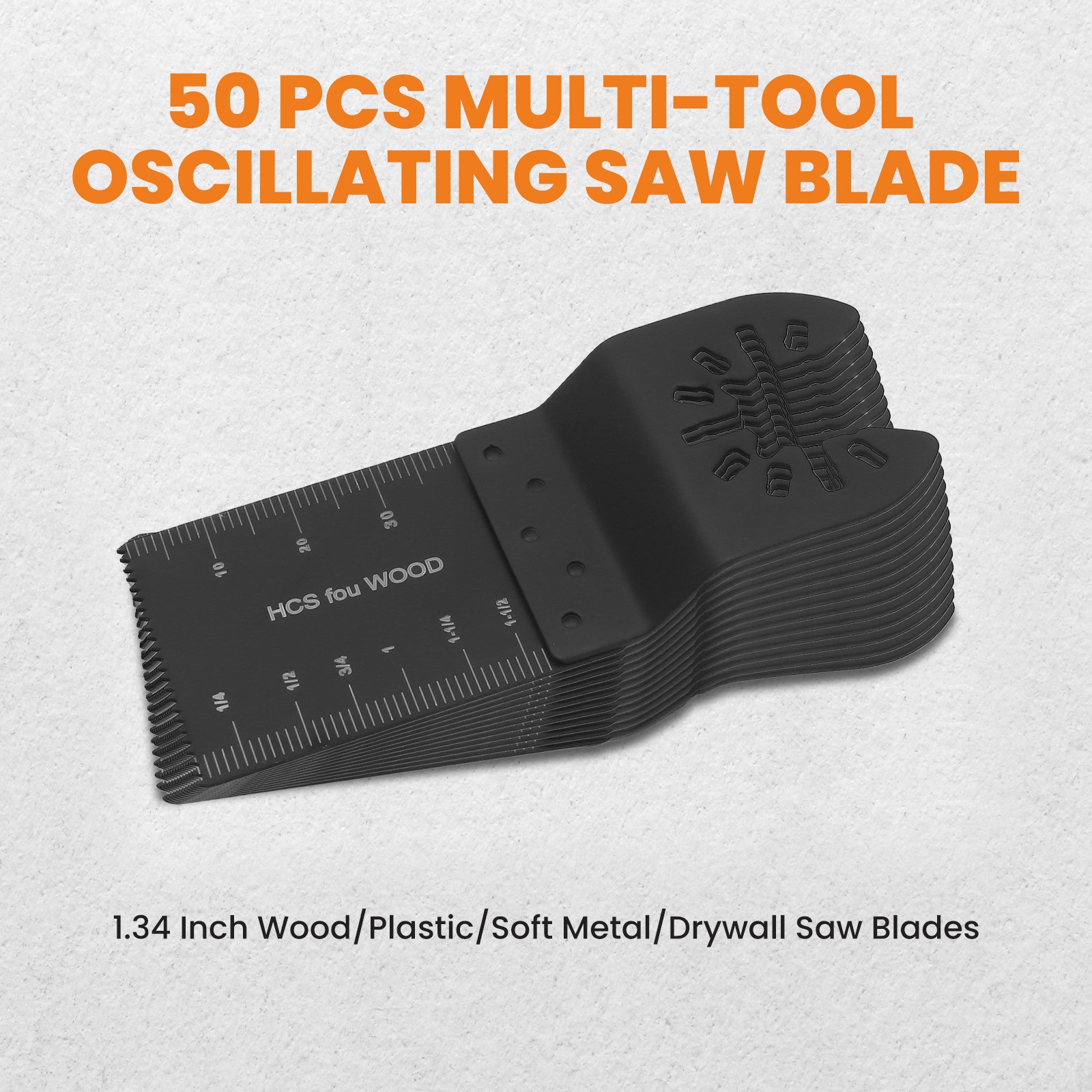 50Pieces 34mm Saw Blades Oscillating Multi Tool For Cutting Wood Plastic Drywall