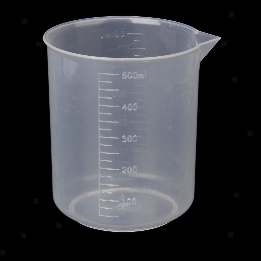 50/100/150/250/500ml Small plastic graduated measuring beaker/cup/container