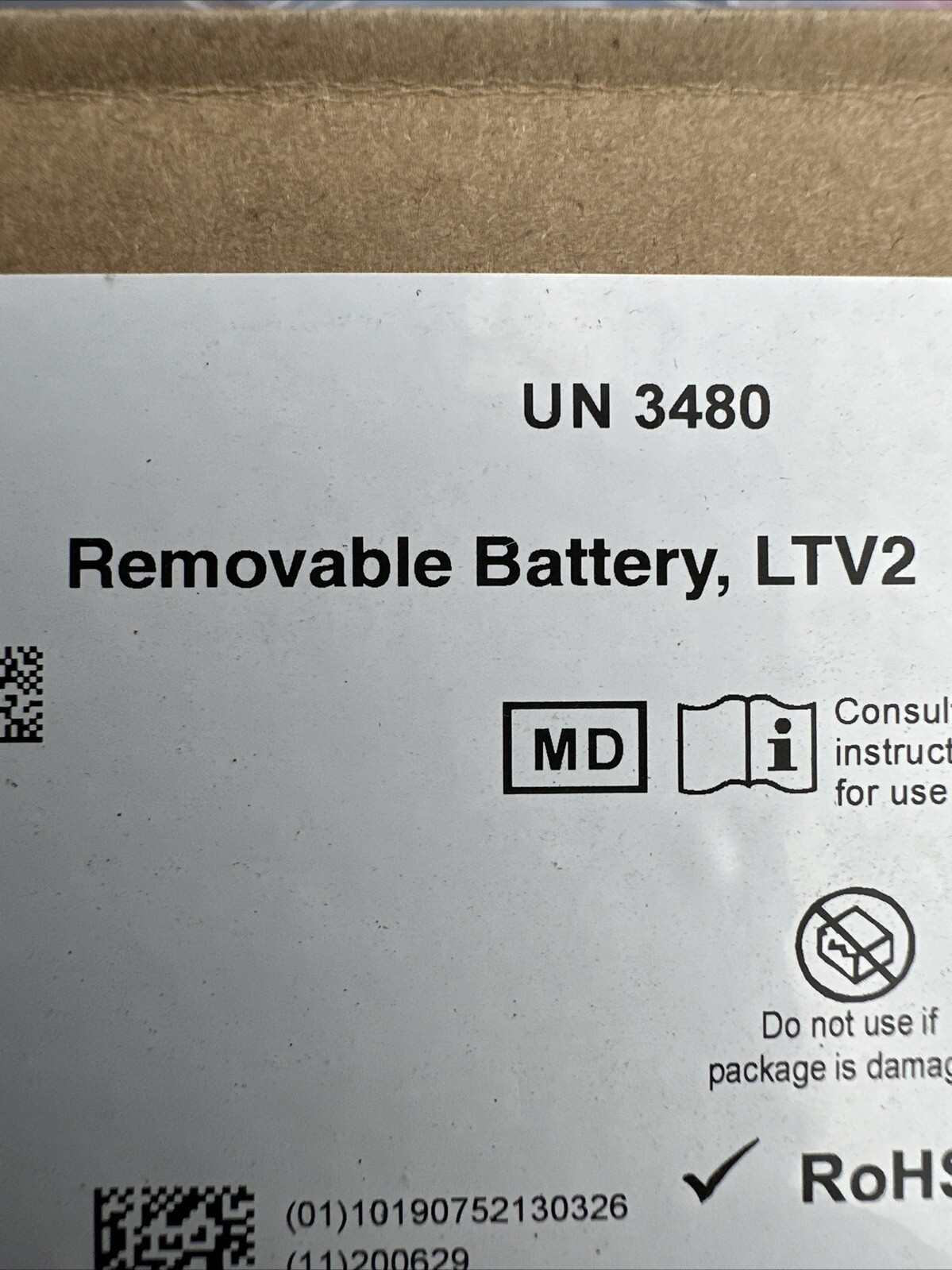 Vyaire LTV Ventilator Removable Battery, LTV2, REF # 26618-001
