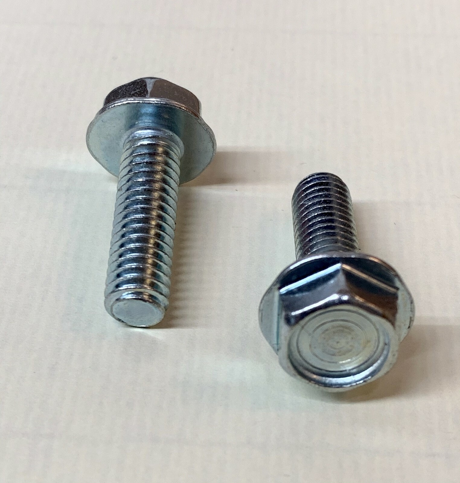 (100) 1/4-20 X 7/8 Hex Washer Head Flange Bolt Machine Screw Washer Zinc 1/4×7/8